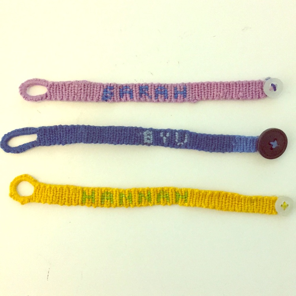 name/letter VSCO friendship bracelets!